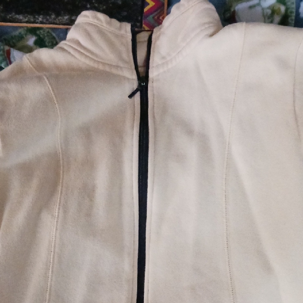 Cream Zip-Up Hoodie